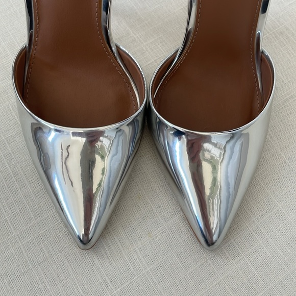 Steve Madden Pizzel Silver Pointy Toe Heels - Picture 7 of 8